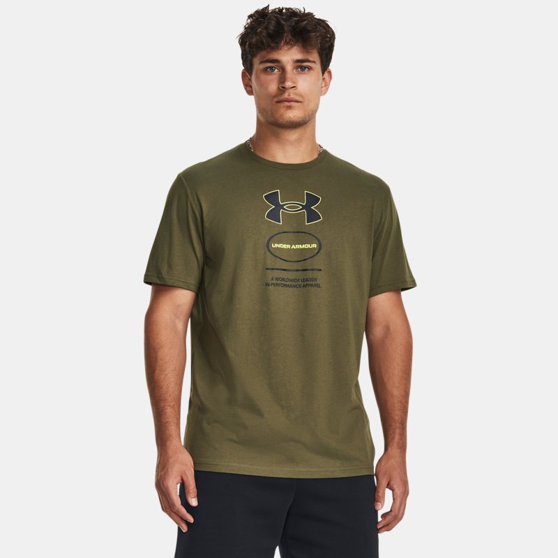 Men's  Under Armour  Branded Gel Stack Short Sleeve Marine OD Green / Black / Black S